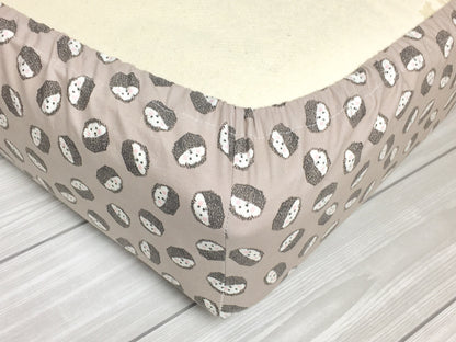 Hedgehog Crib Sheet or Changing Pad Cover