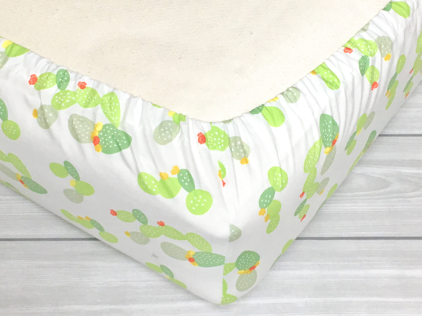 Prickly Cactus Crib Sheet or Changing Pad Cover