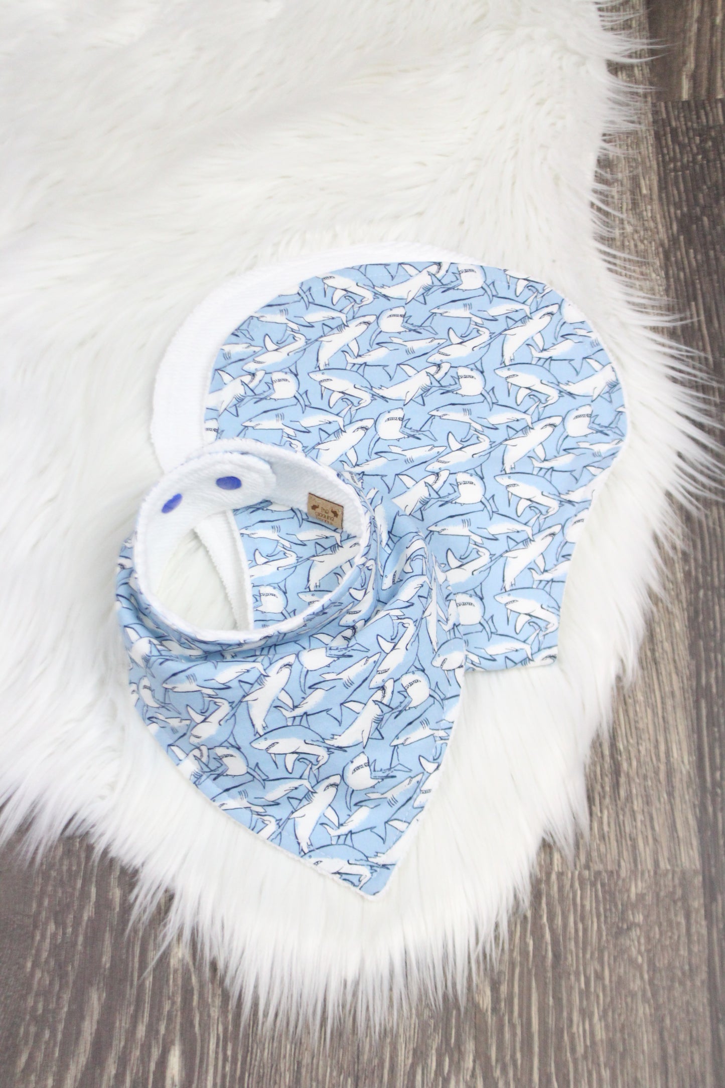 Sharks Bibdana and Burp Cloth