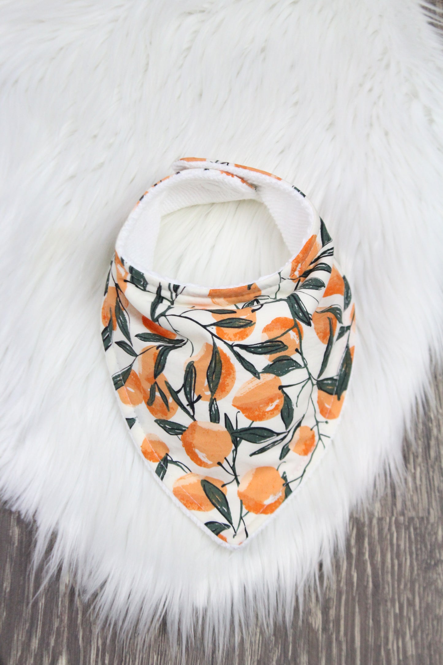 Peaches Bibdana and Burp Cloth