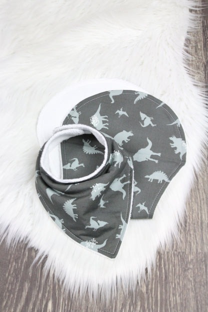 Dinosaurs Bibdana and Burp Cloth