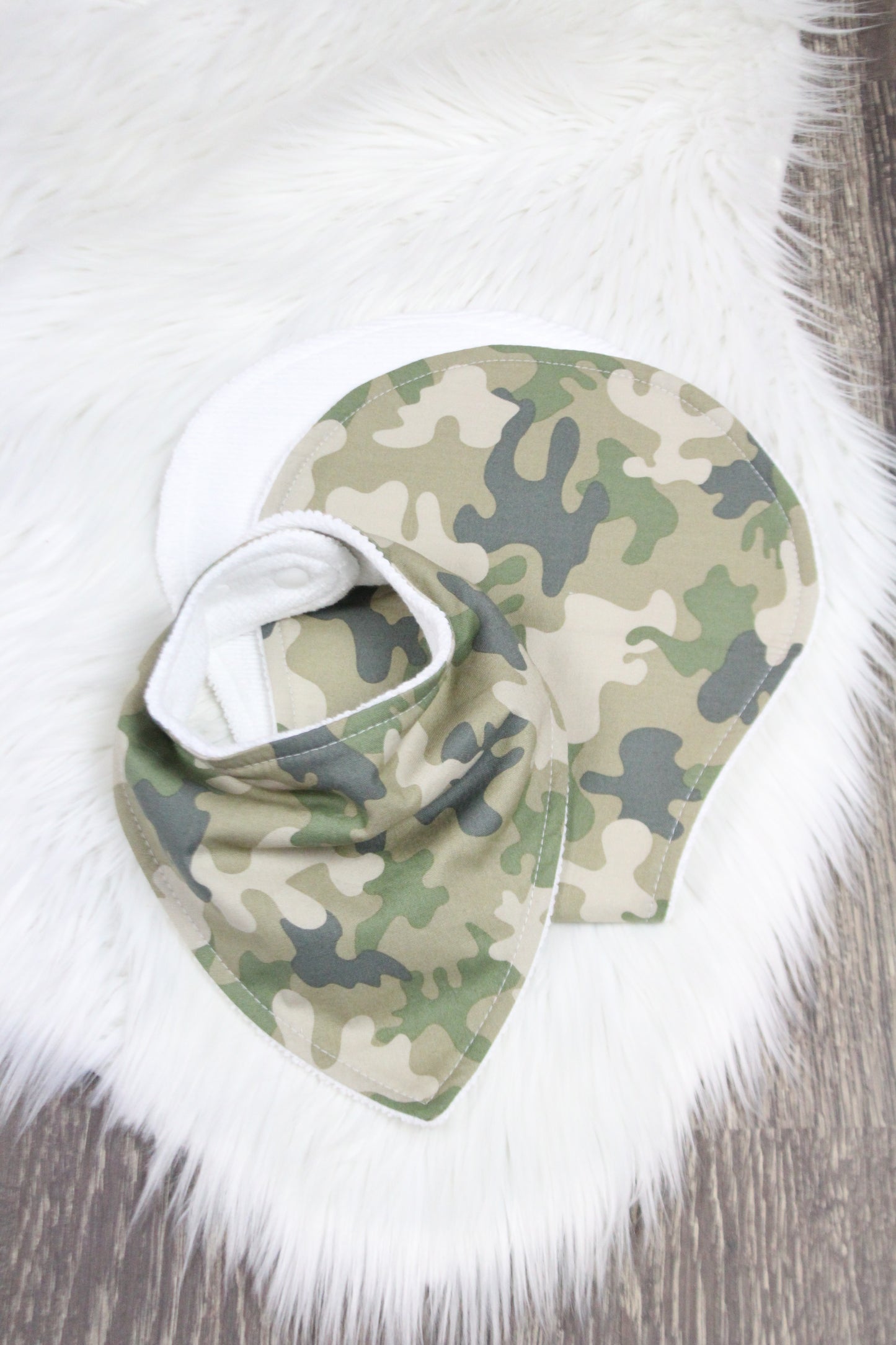 Camo Bibdana and Burp Cloth