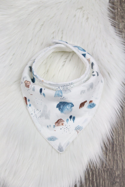 Watercolor Woodland Bibdana and Burp Cloth