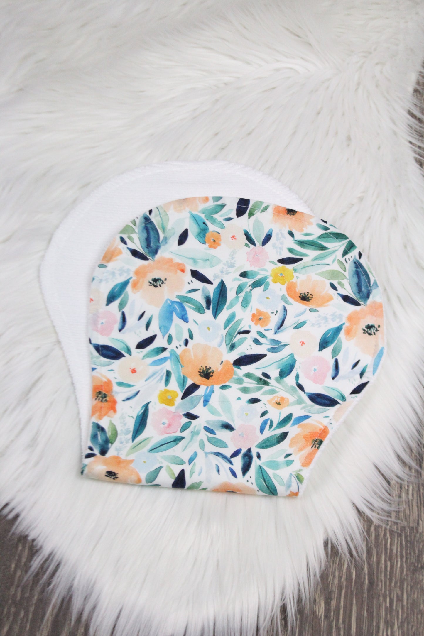 Watercolor Floral Bibdana and Burp Cloth