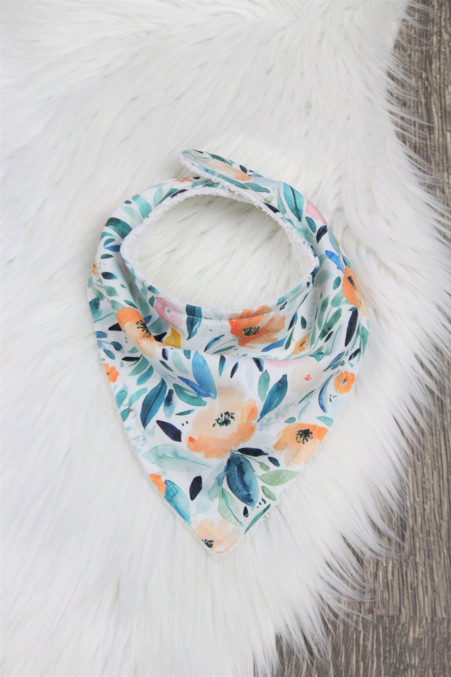 Watercolor Floral Bibdana and Burp Cloth