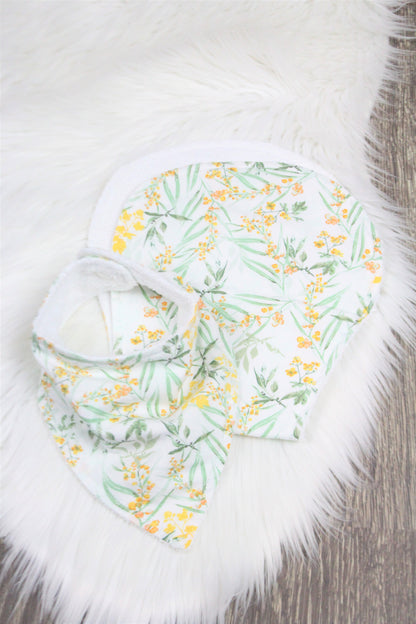 Wildflower Eucalyptus Bibdana and Burp Cloth