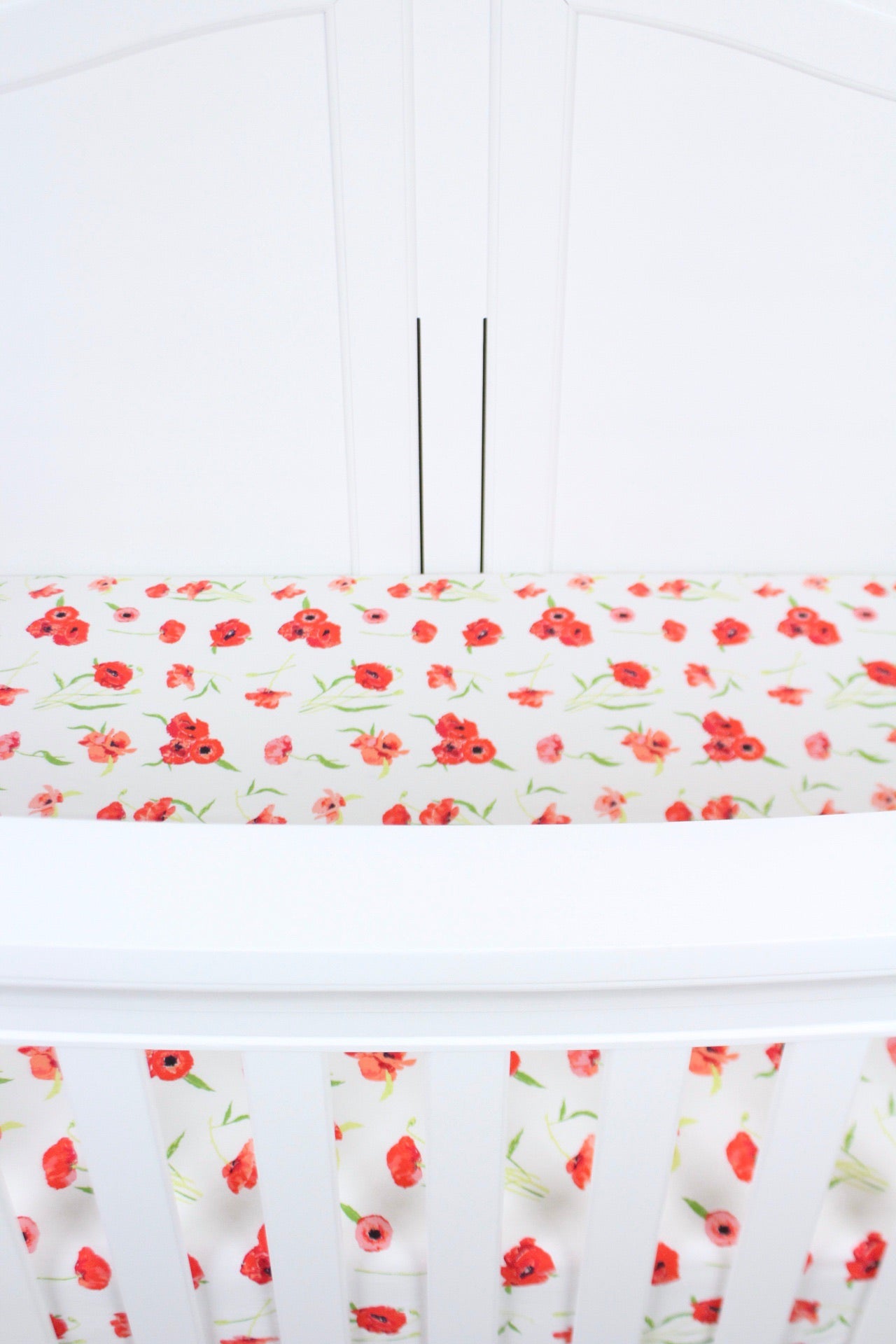 Poppies Crib Sheet or Changing Pad Cover