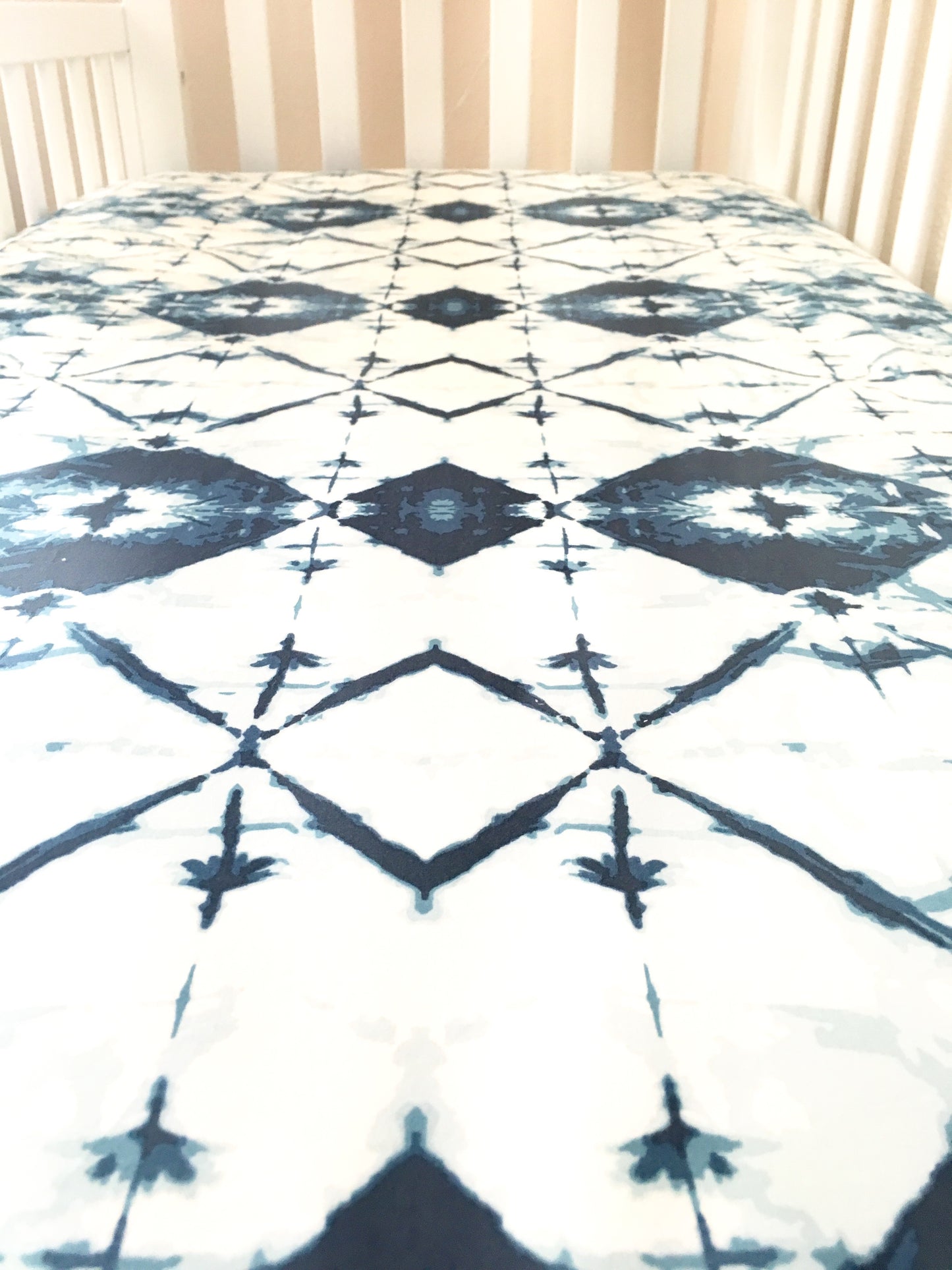 Indigo Tie Dye Crib Sheet or Changing Pad Cover