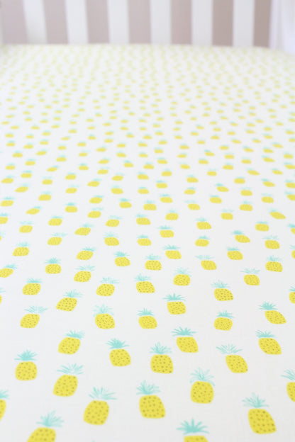 Pineapple Crib Sheet or Changing Pad Cover