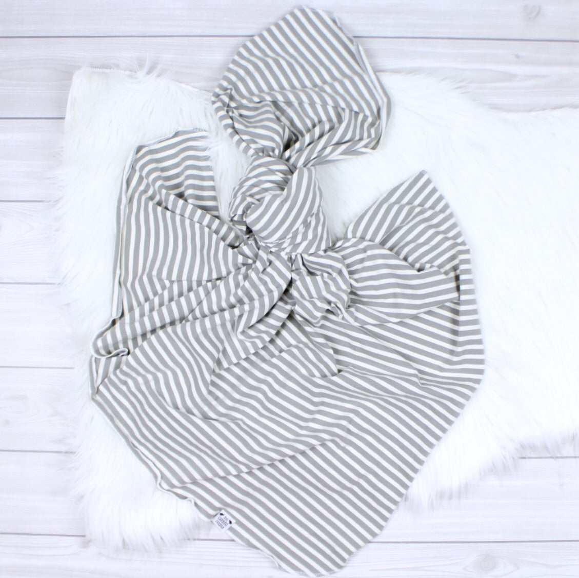 Gray Stripes Swaddle Blanket