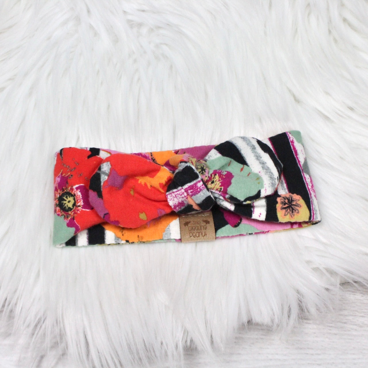 Fall Poppies and Stripes Swaddle Blanket