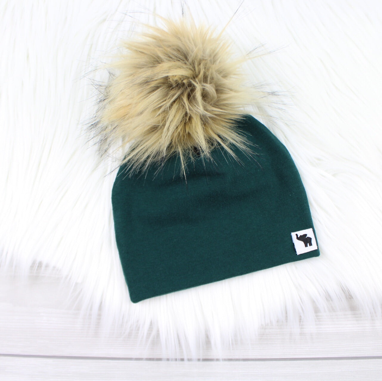 Hunter Green Pom Beanie