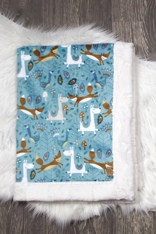 Playful Animals Minky Blanket