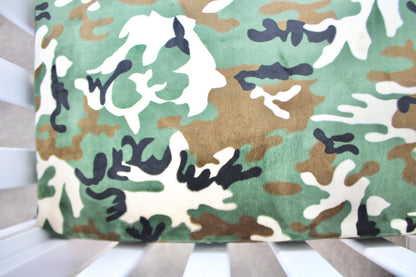 Camo Minky Crib Sheet or Changing Pad Cover