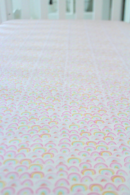 Mini Rainbows Crib Sheet or Changing Pad Cover