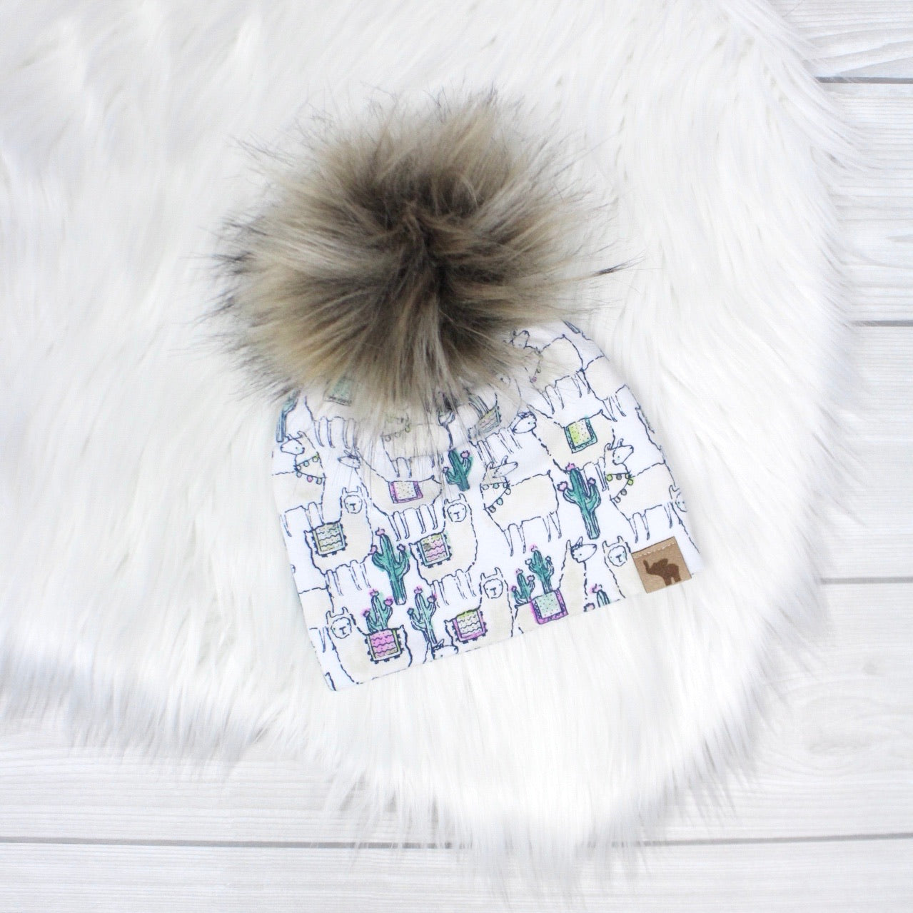 Llamas and Cactus Swaddle Blanket
