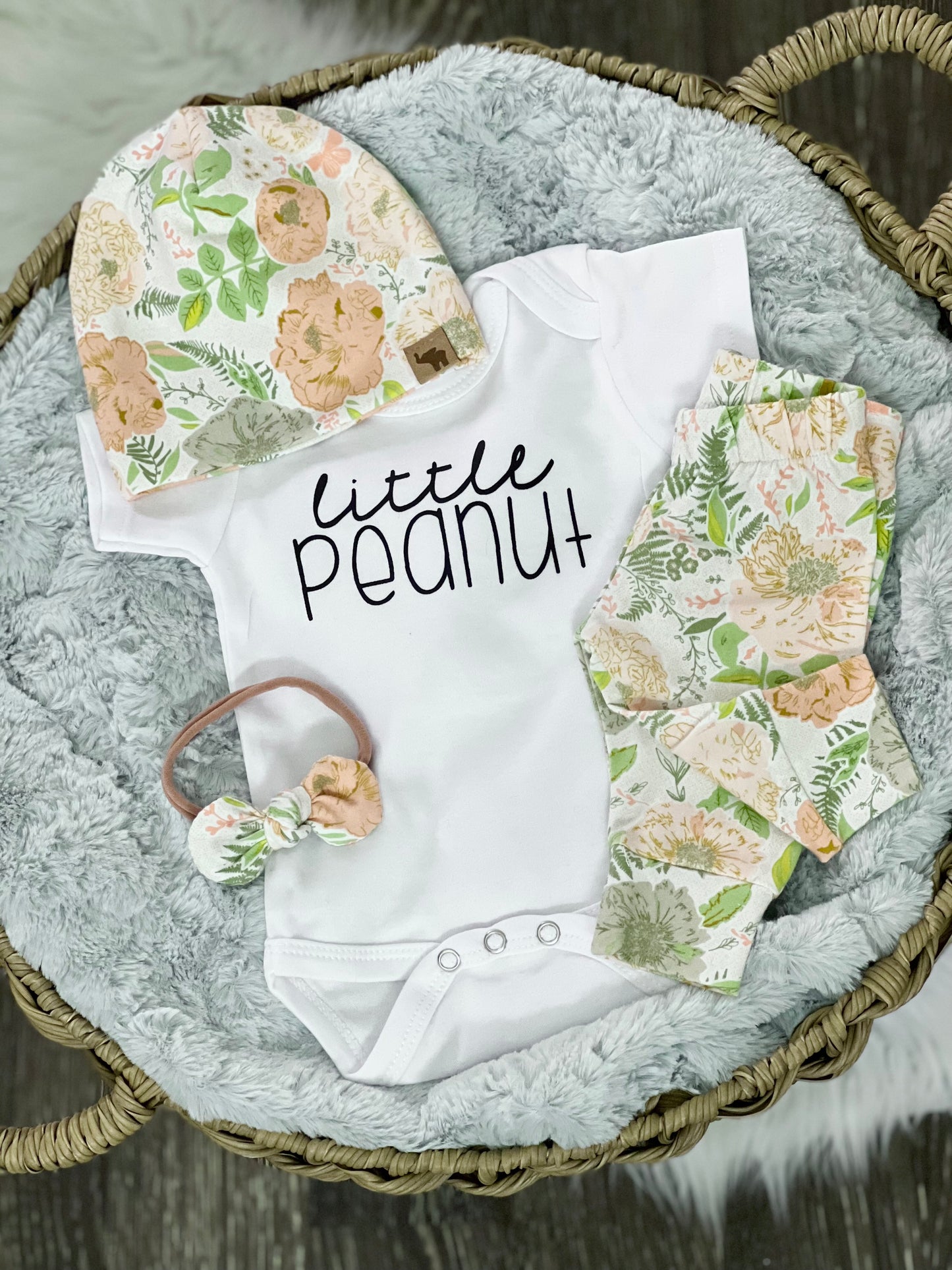 Sage and Peach Florals