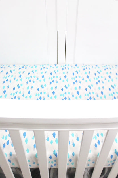 Clouds Crib Sheet or Changing Pad Cover