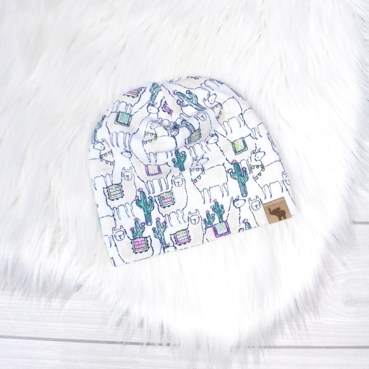 Llamas and Cactus Swaddle Blanket