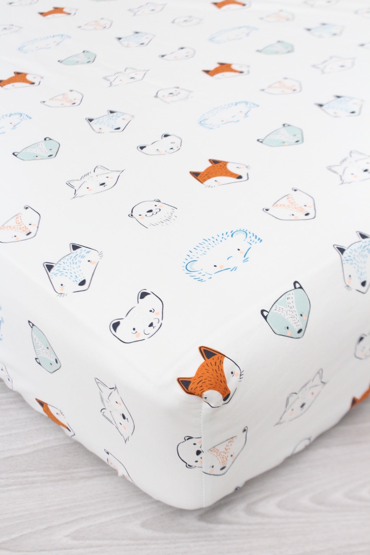 Rustic Woodland Animals Crib Sheet or Changing Pad Cover