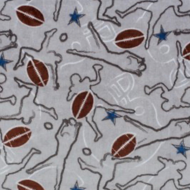 Football Minky Crib Sheet or Changing Pad Cover