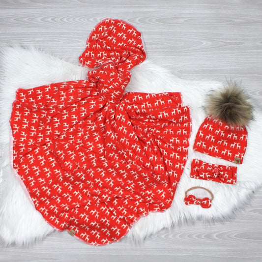 Reindeer Swaddle Blanket