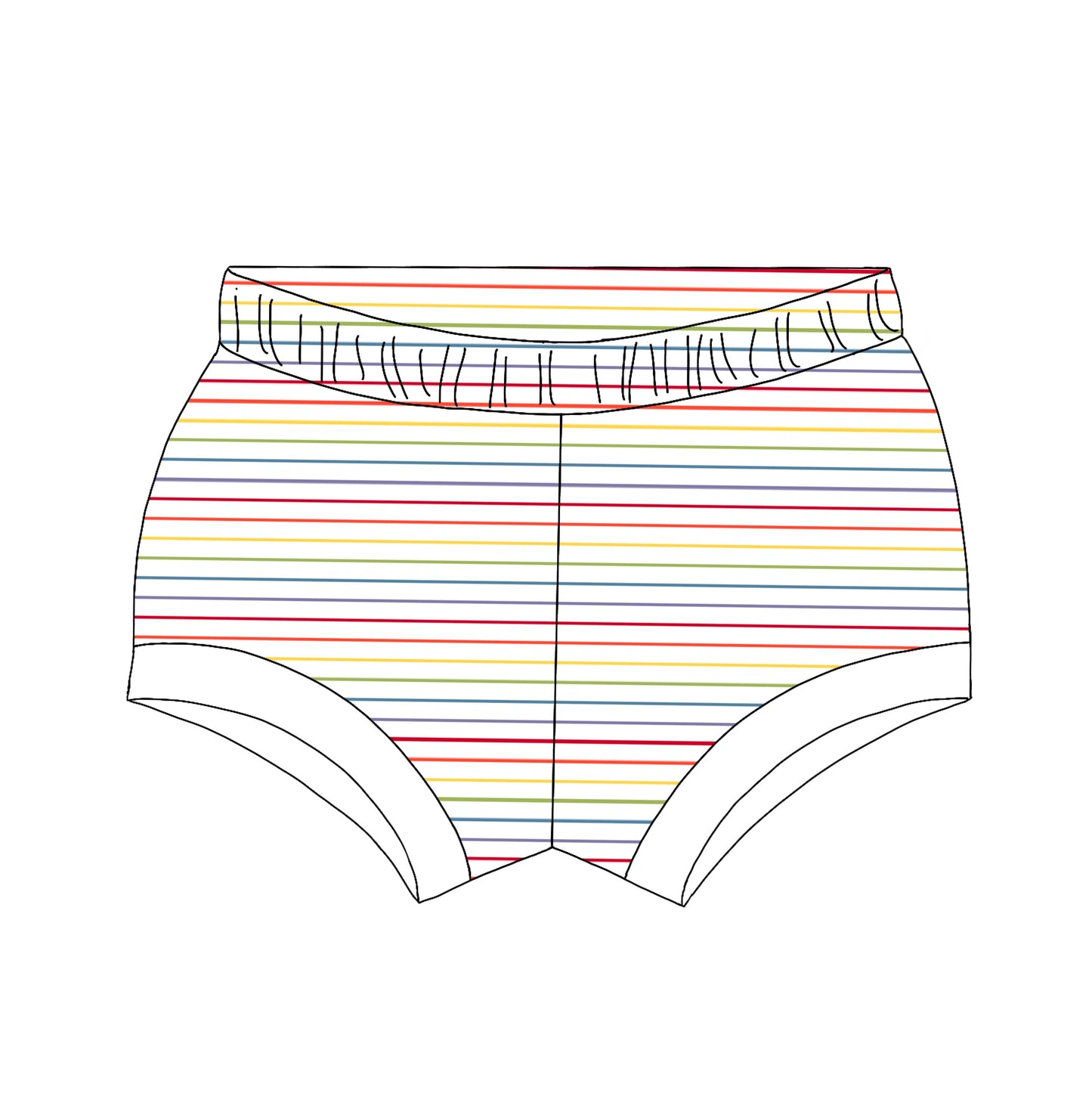 Rainbow Striped Shorties