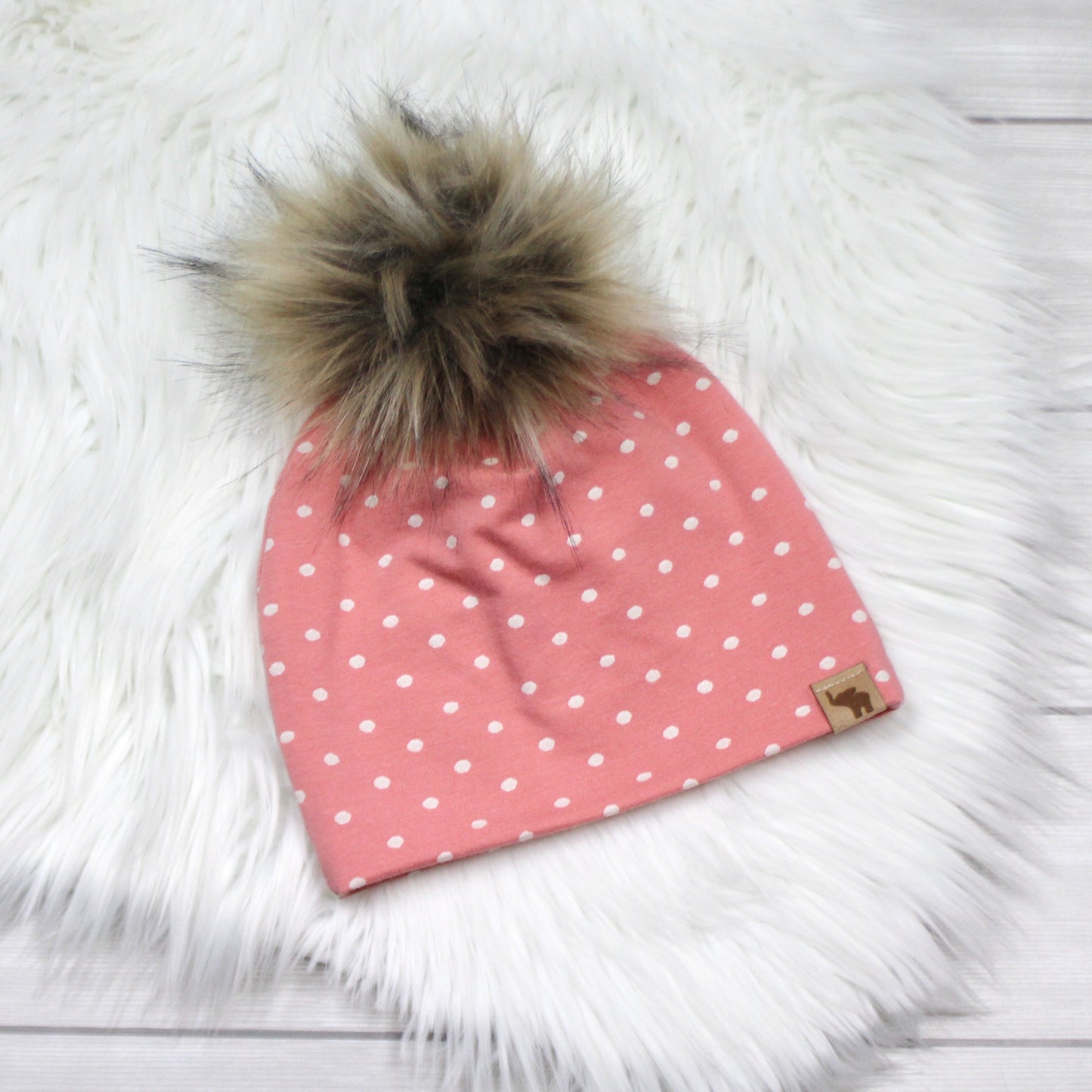 Rose Polka Dot Beanie