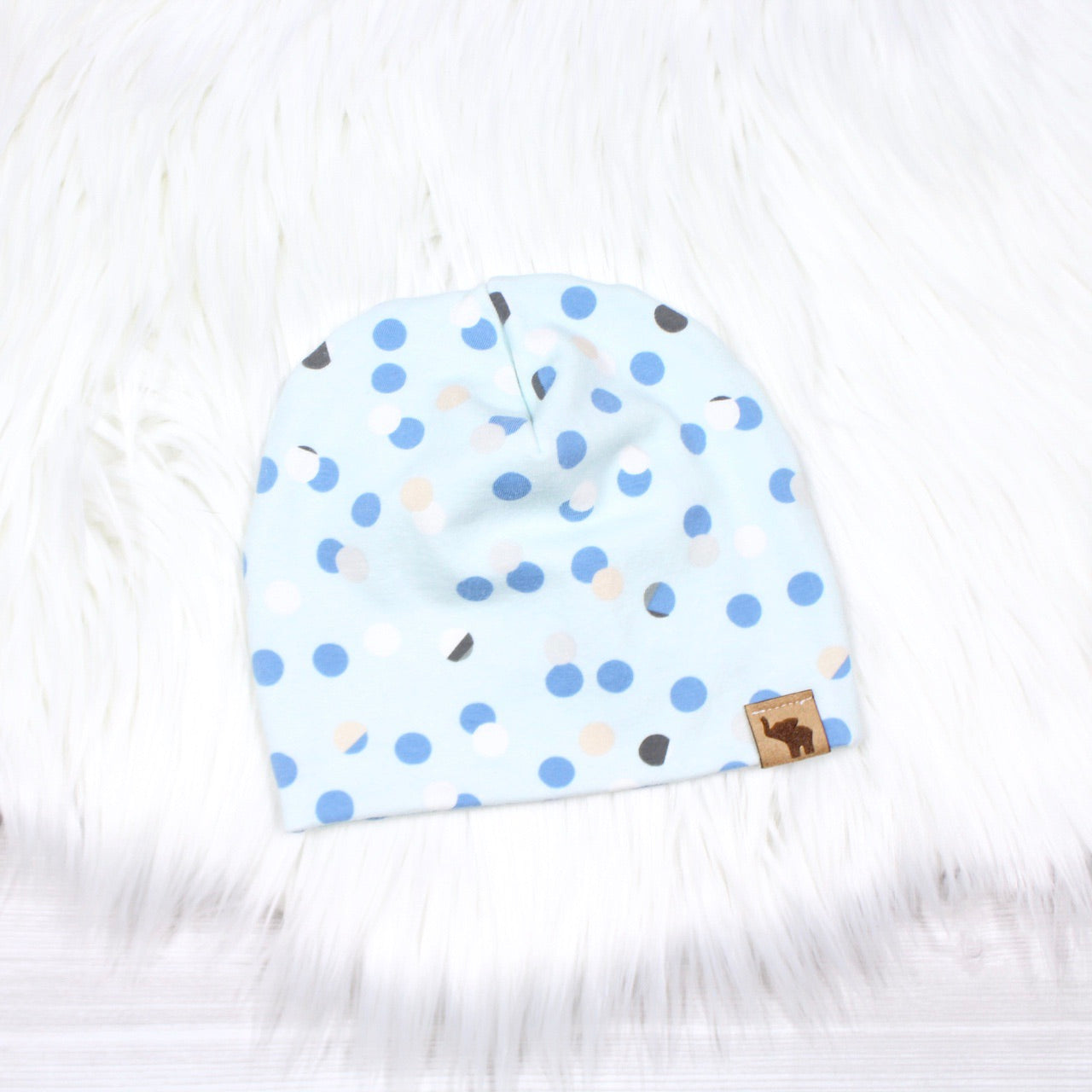 Blue Polka Dots Swaddle Blanket