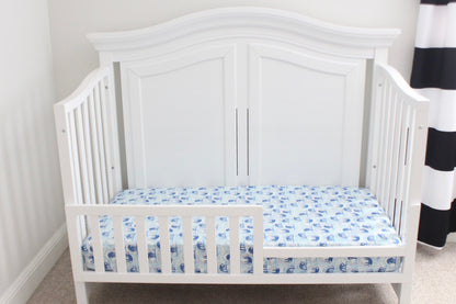 Blue Sloths Crib Sheet or Changing Pad Cover