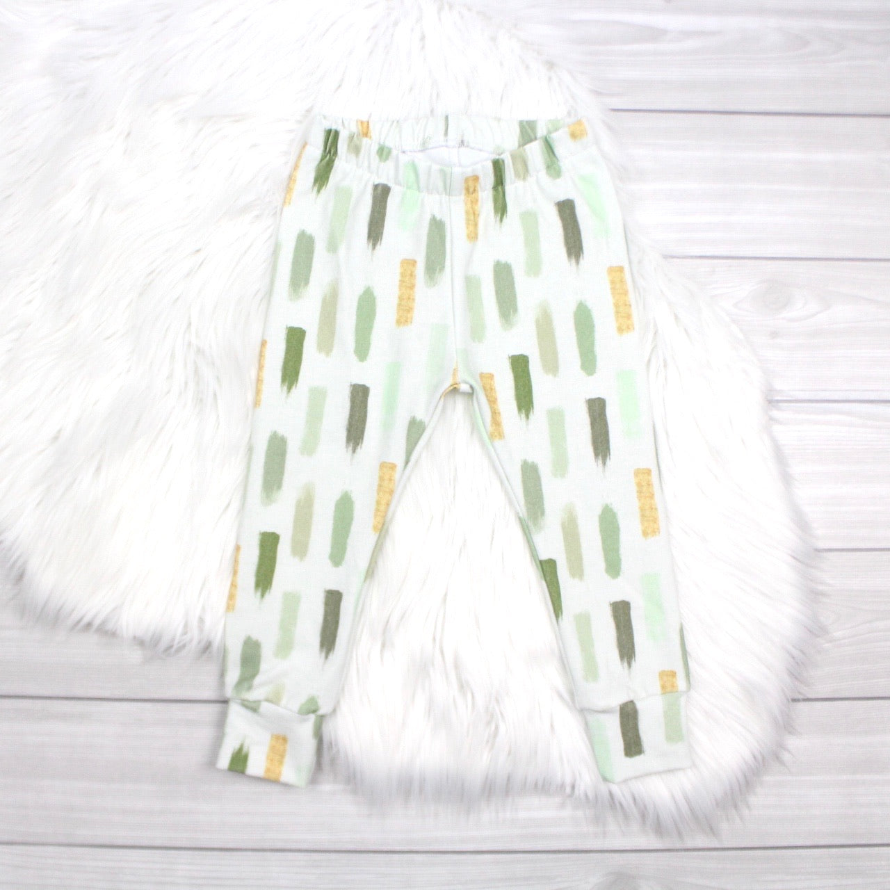 Green Watercolor Leggings