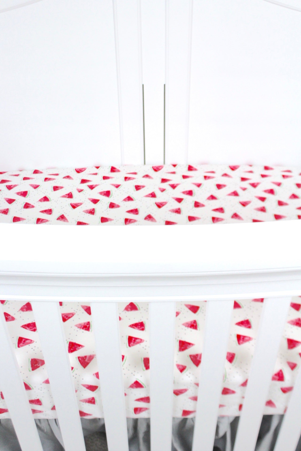 Watercolor Watermelons Crib Sheet or Changing Pad Cover