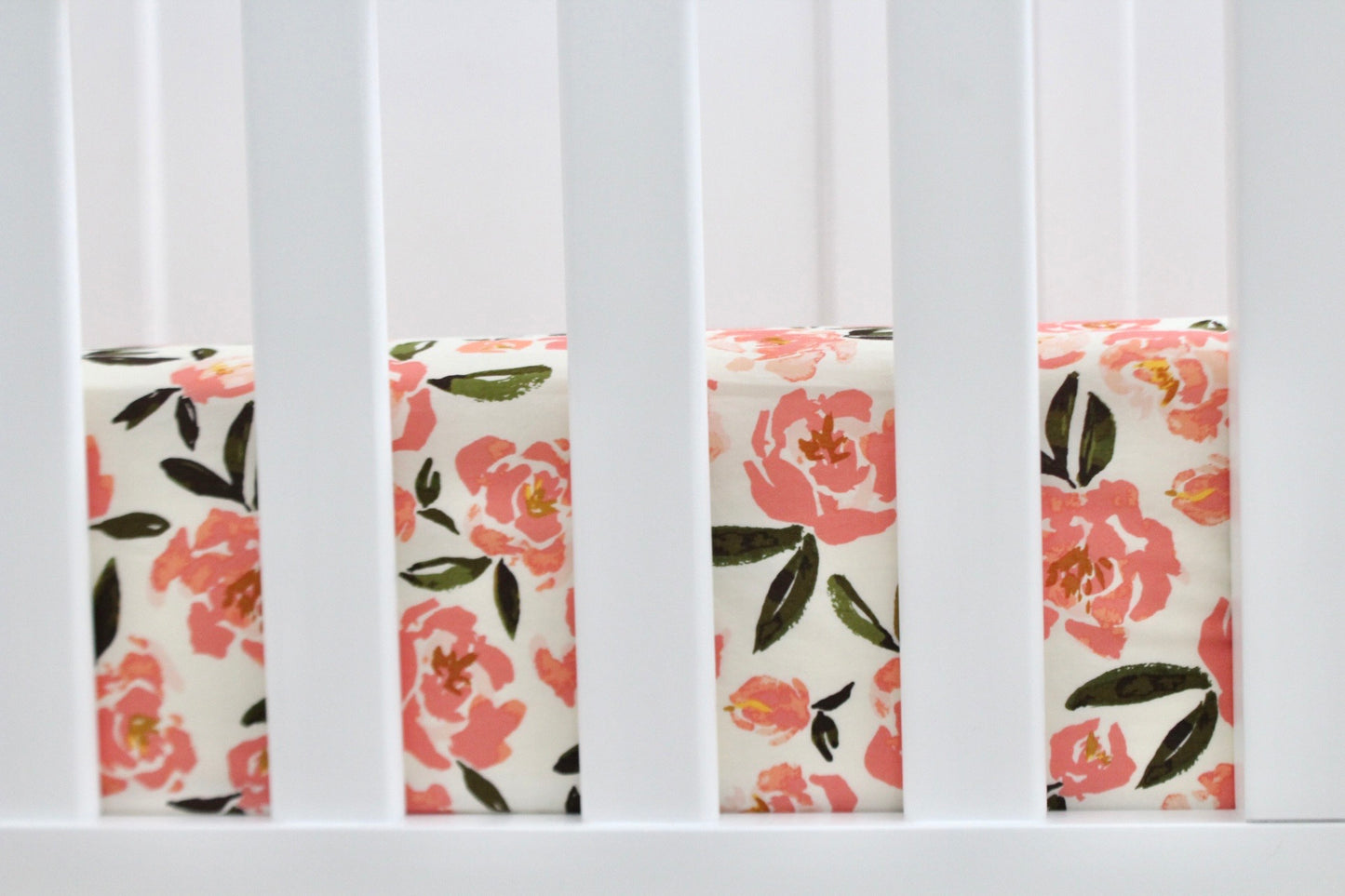 Peonies Crib Sheet or Changing Pad Cover