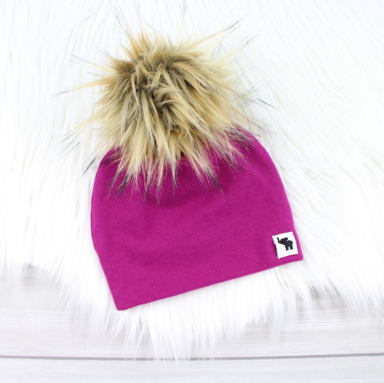Orchid Pom Beanie