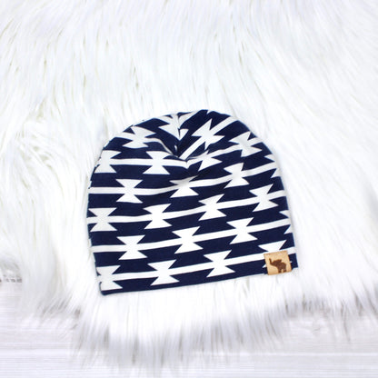 Navy Aztec Swaddle Blanket