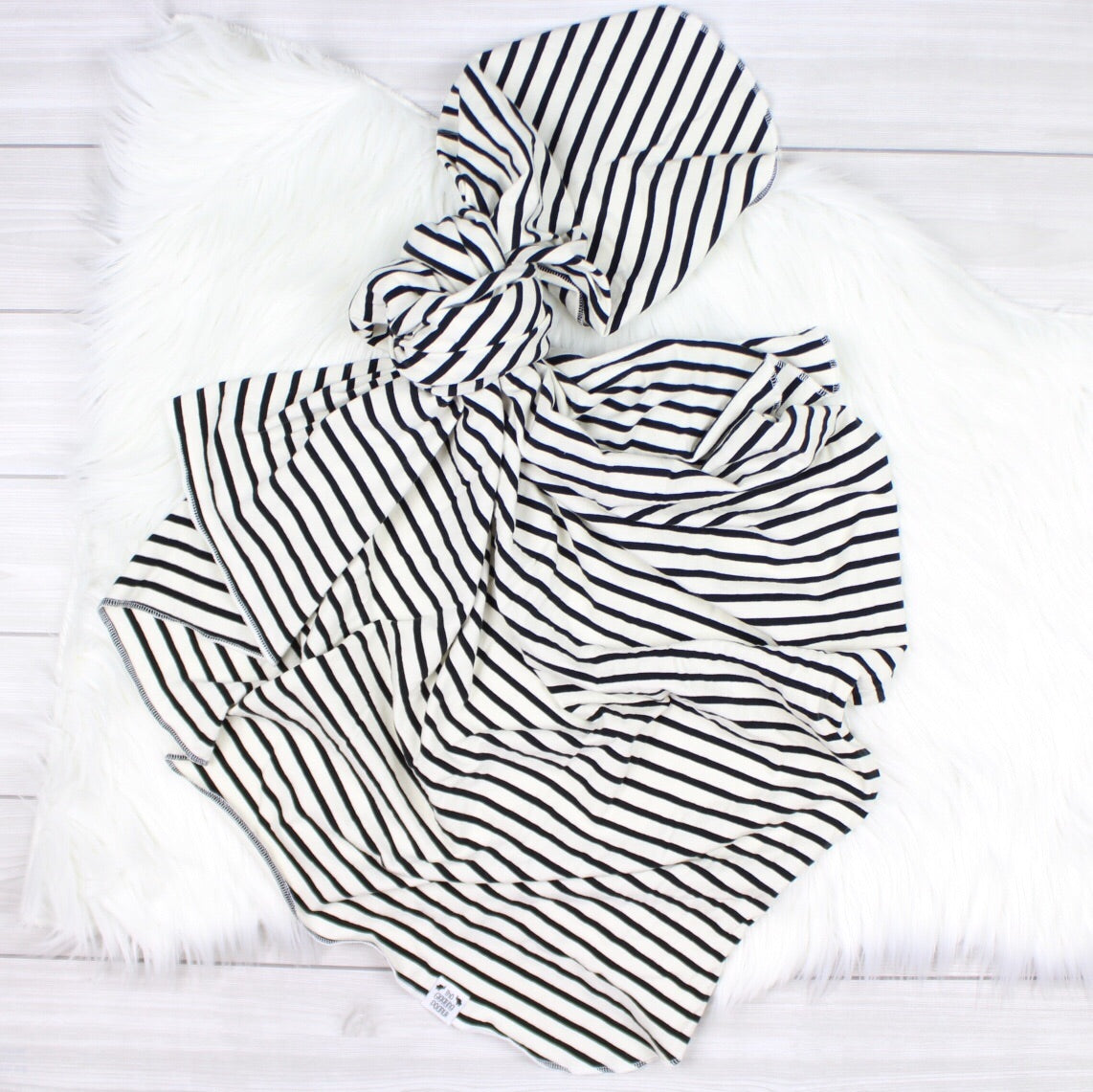 Black Stripes Swaddle Blanket