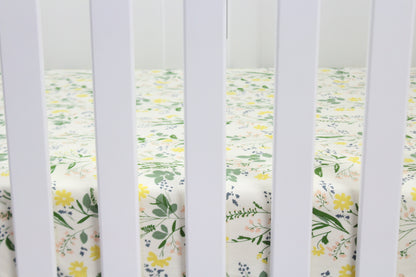 Floral Fields Crib Sheet or Changing Pad Cover