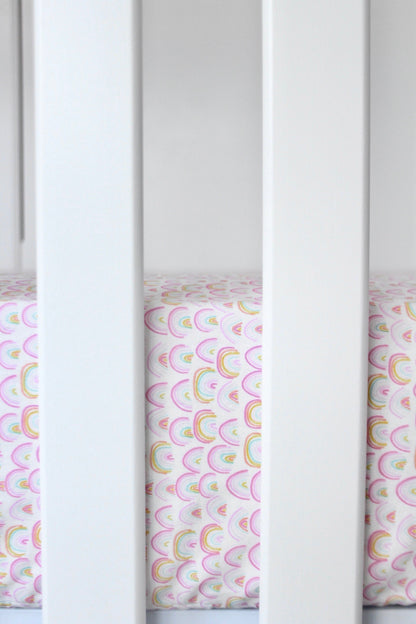 Mini Rainbows Crib Sheet or Changing Pad Cover