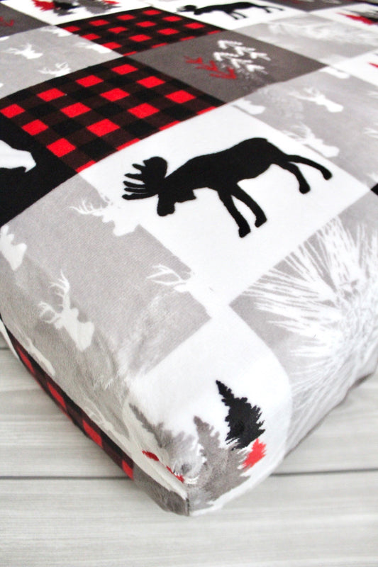 Woodland Minky Crib Sheet or Changing Pad Cover