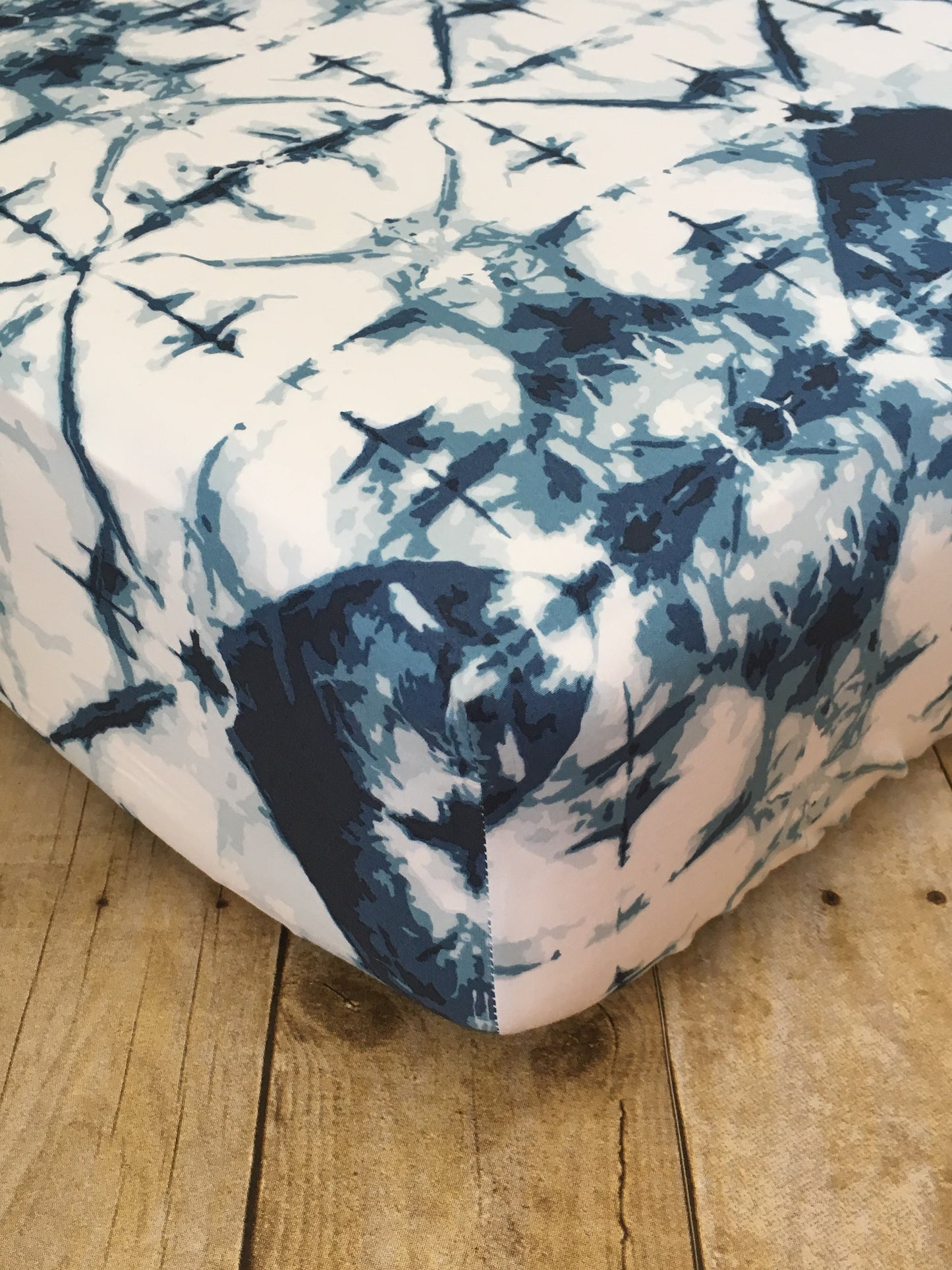Indigo Tie Dye Crib Sheet or Changing Pad Cover