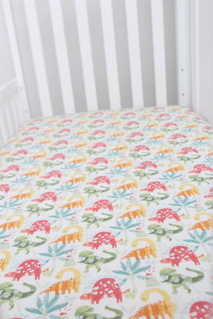 Roar Dinosaurs Crib Sheet or Changing Pad Cover