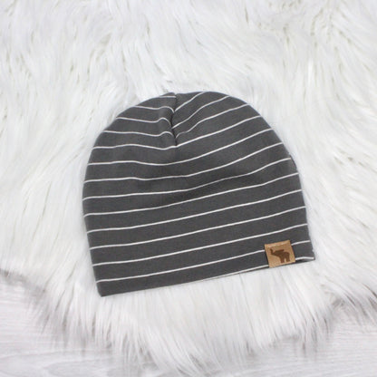 Dark Gray Stripes Swaddle Blanket