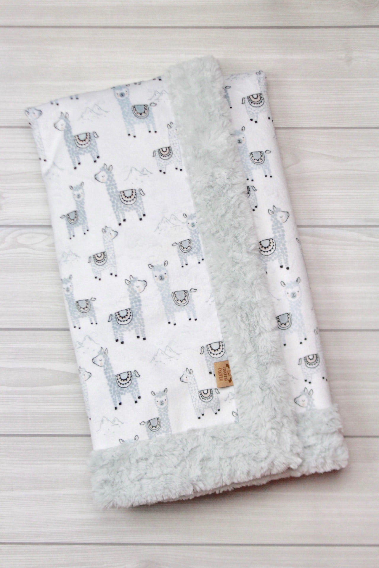 Alpaca Llama Minky Blanket