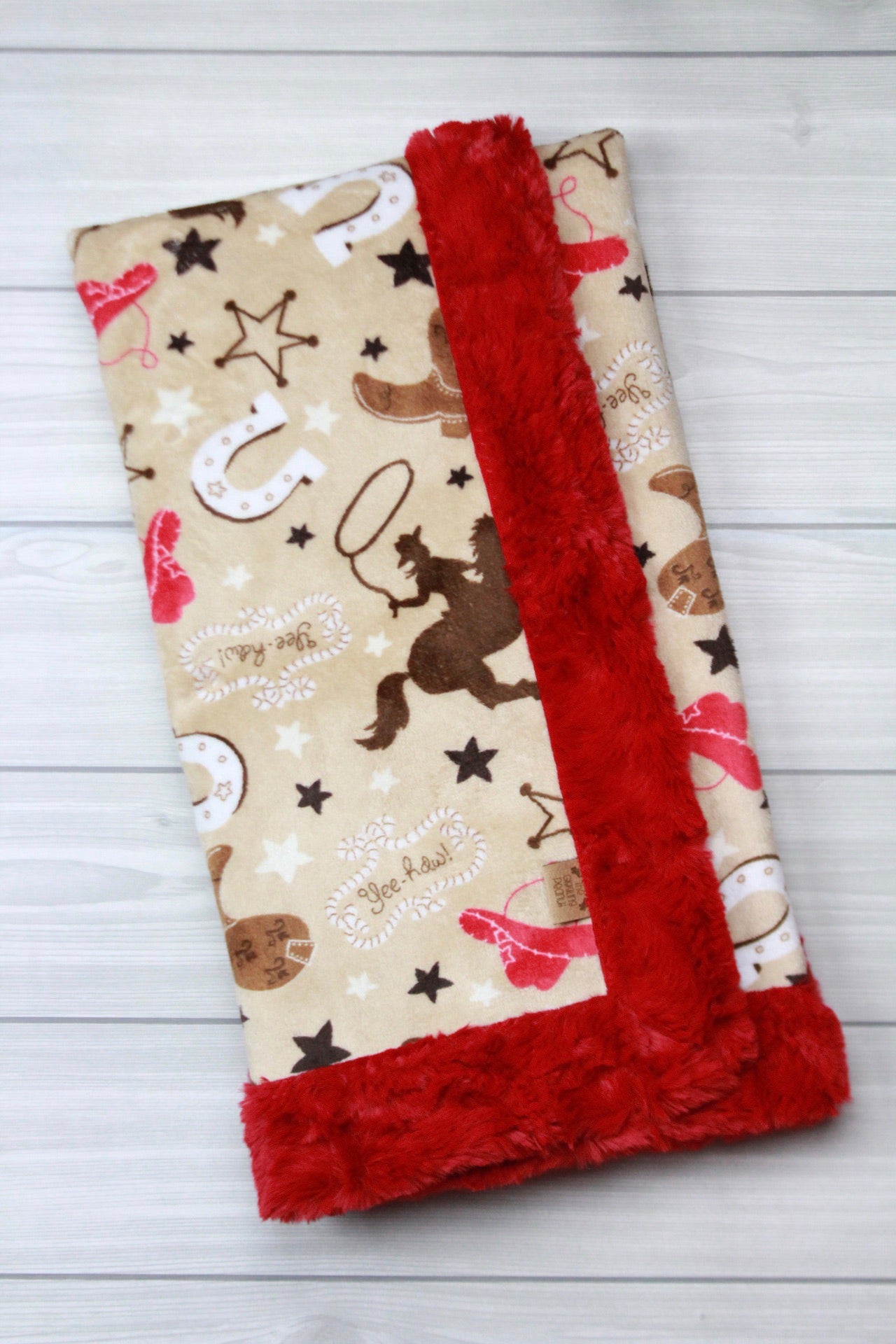 Buckaroo Cowboy Infant Minky Blanket