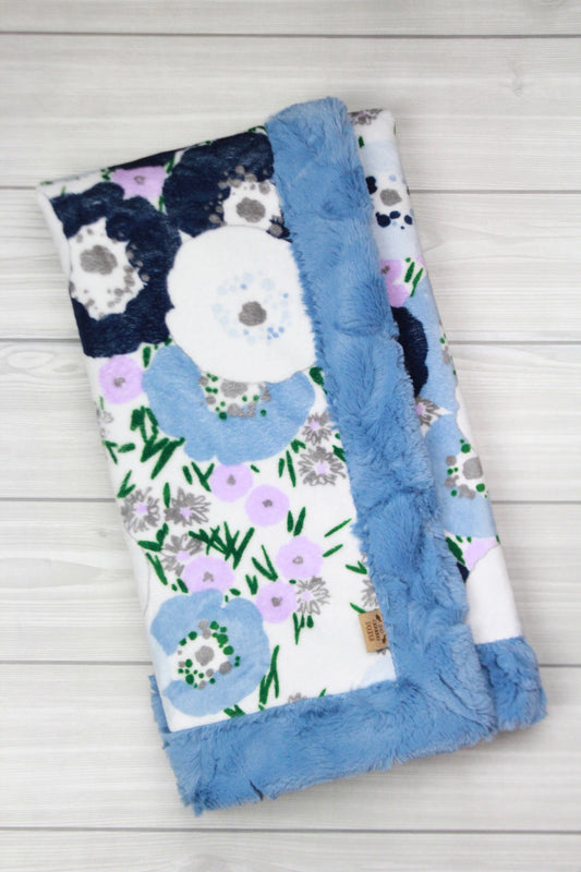 Bluebell Poppies Infant Minky Blanket
